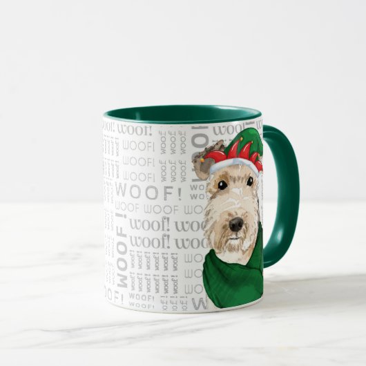 Lakeland Terrier Hondenliefhebber kerstfeestdag Mok (Voorkant rechts)