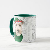 Lakeland Terrier Hondenliefhebber kerstfeestdag Mok (Voorkant links)