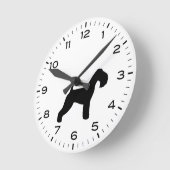 Lakeland Terrier Hondenras Silhouette Ronde Klok (Hoek)