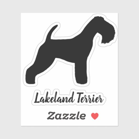Lakeland Terrier Hondenras Silhouette Sticker (Vel)
