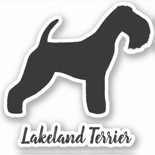 Lakeland Terrier Hondenras Silhouette Sticker (Voorkant)
