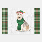 Lakeland Terrier Kersthond en Holiday Pset Inpakpapier Vel (Voorkant)