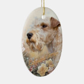 Lakeland Terrier onder Rozen Keramisch Ornament (Rechts)