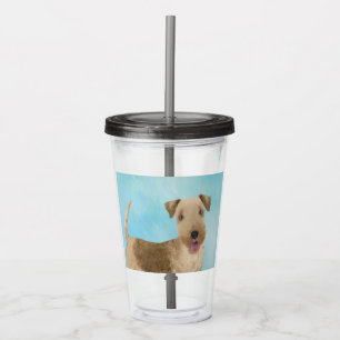 Lakeland Terrier Painting - Cute Original Dog Art Acryl Drinkbeker