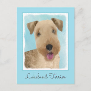 Lakeland Terrier Painting - Cute Original Dog Art Briefkaart