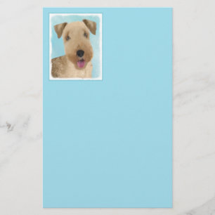 Lakeland Terrier Painting - Cute Original Dog Art Briefpapier
