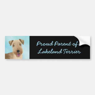 Lakeland Terrier Painting - Cute Original Dog Art Bumpersticker