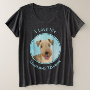 Lakeland Terrier Painting - Cute Original Dog Art Grote Maat T-shirt