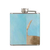 Lakeland Terrier Painting - Cute Original Dog Art Heupfles (Achterkant)