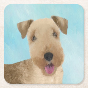 Lakeland Terrier Painting - Cute Original Dog Art Kartonnen Onderzetters