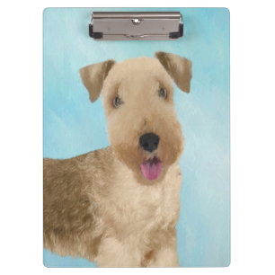 Lakeland Terrier Painting - Cute Original Dog Art Klembord