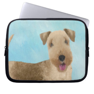 Lakeland Terrier Painting - Cute Original Dog Art Laptop Sleeve