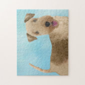 Lakeland Terrier Painting - Cute Original Dog Art Legpuzzel (Verticaal)
