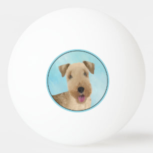 Lakeland Terrier Painting - Cute Original Dog Art Pingpongbal