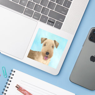 Lakeland Terrier Painting - Cute Original Dog Art Sticker