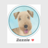 Lakeland Terrier Painting - Cute Original Dog Art Sticker (Vel)