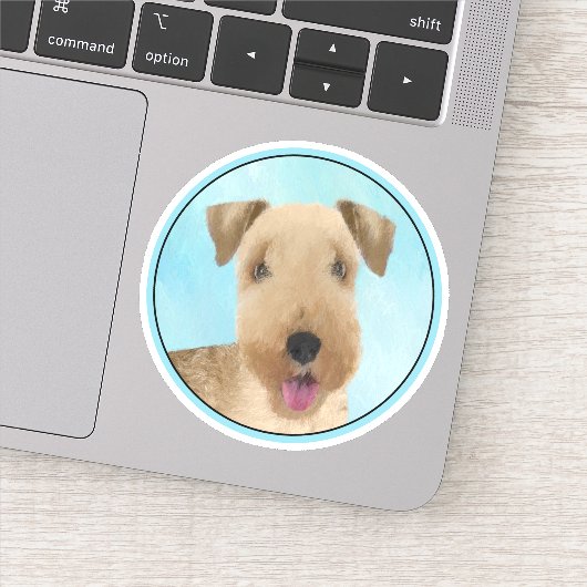 Lakeland Terrier Painting - Cute Original Dog Art Sticker (Detail)