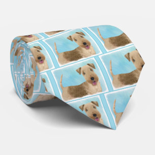 Lakeland Terrier Painting - Cute Original Dog Art Stropdas
