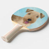 Lakeland Terrier Painting - Cute Original Dog Art Tafeltennisbatje (Voorkant Gekanteld)