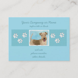 Lakeland Terrier Painting - Cute Original Dog Art Visitekaartje