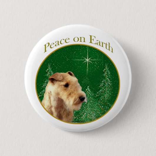Lakeland Terrier Peace Ronde Button 5,7 Cm (Voorkant)
