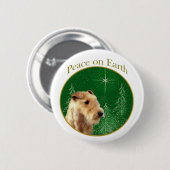 Lakeland Terrier Peace Ronde Button 5,7 Cm (Voorkant /achterkant)