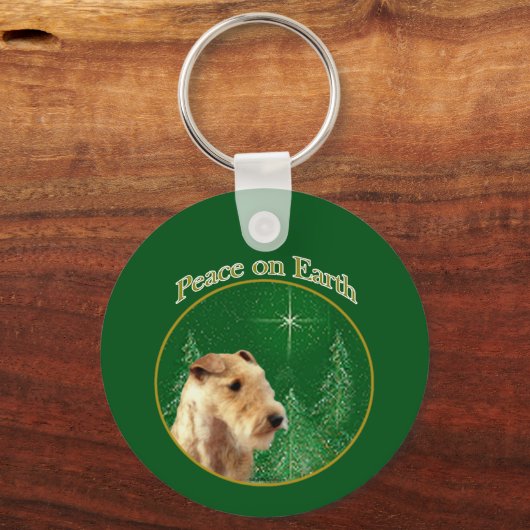 Lakeland Terrier Peace Sleutelhanger (Voorkant)