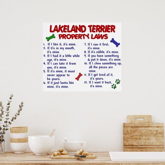 LAKELAND TERRIER PL2 POSTER (Keuken)