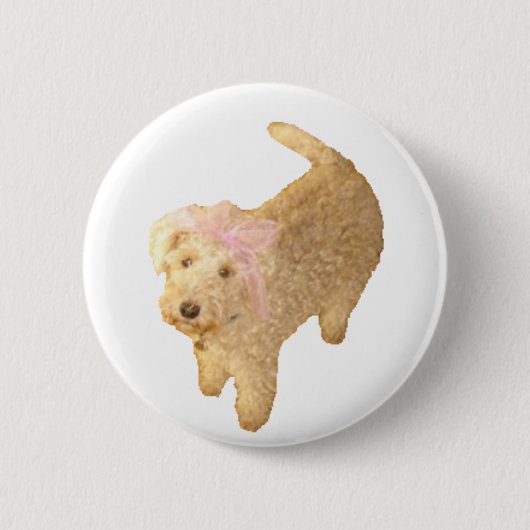 Lakeland Terrier Ronde Button 5,7 Cm (Voorkant)