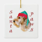 Lakeland Terrier Santa Paws Keramisch Ornament (Achterkant)