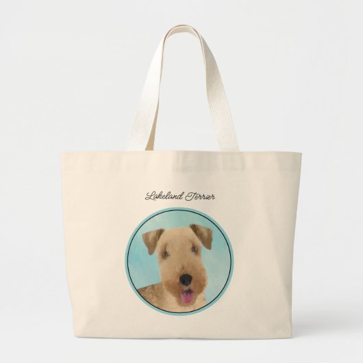 Lakeland Terrier Schilderen Schattigee Originele H Grote Tote Bag (Voorkant)