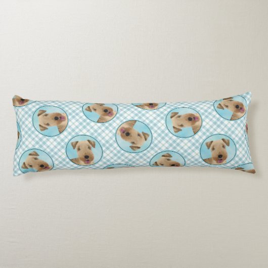 Lakeland Terrier Schilderen Schattigee Originele H Lichaamskussen (Achterkant)