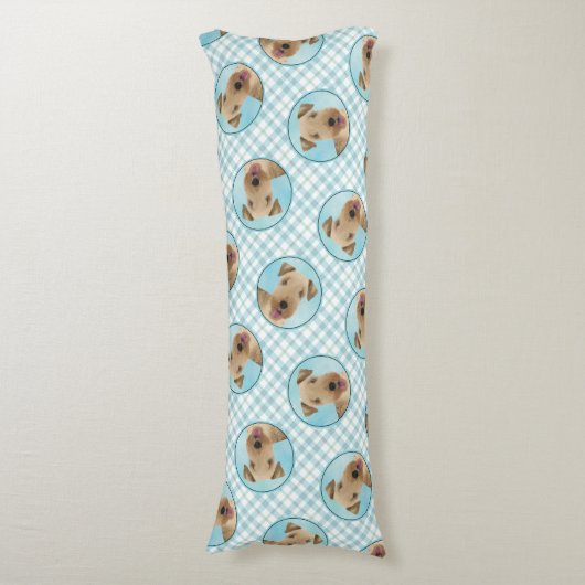 Lakeland Terrier Schilderen Schattigee Originele H Lichaamskussen (Voorkant Verticaal)