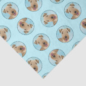 Lakeland Terrier Schilderen Schattigee Originele H Tissuepapier (Detail)