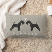 Lakeland Terrier Silhouetten Liefde - Personaliser Kussen (Deken)