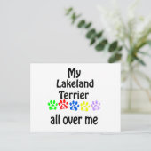 Lakeland Terrier Wandelingen Ontwerp Briefkaart (Staand voorkant)