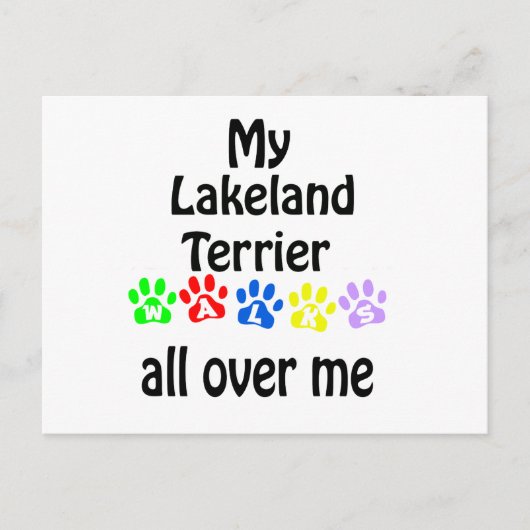 Lakeland Terrier Wandelingen Ontwerp Briefkaart (Voorkant)