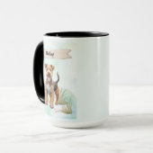 Lakeland Terrier-waterverf Gepersonaliseerde Hond Mok (Voorkant links)