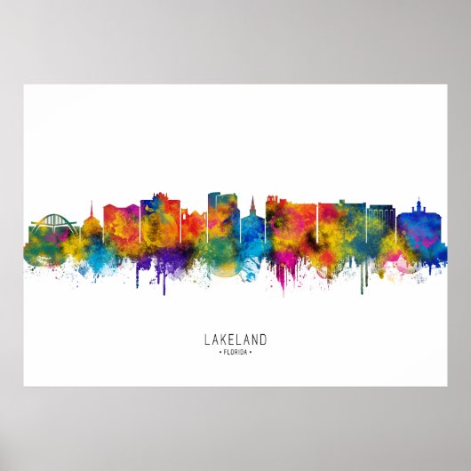 Lakeland USA Silhouette Poster (Voorkant)