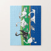 Lakeloving Swans Jigsaw Puzzel (Verticaal)