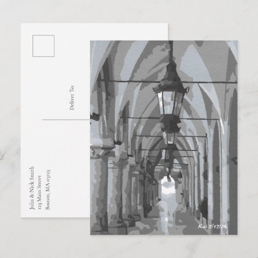 Lakenhal Krakau, Polen Briefkaart (Voorkant / Achterkant)