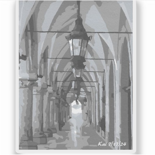 Lakenhal Krakau, Polen Sticker (Voorkant)