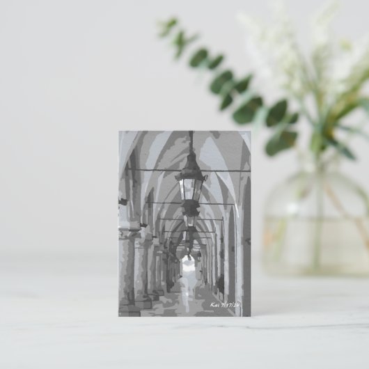 Lakenhal Kraków, Polen Bladwijzer Notitiekaartje (Staand voorkant)