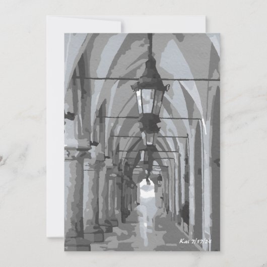 Lakenhal Kraków, Polen Flat Kaart (Voorkant)