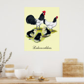 Lakenvelder Chicken Family Poster (Keuken)