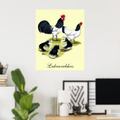 Lakenvelder Chicken Family Poster (Thuiskantoor)