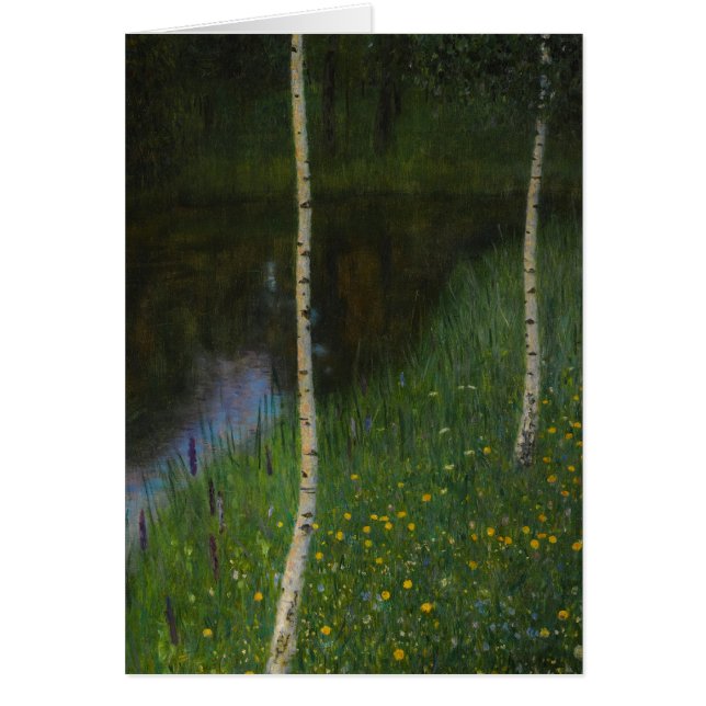 Lakeshore met Birches - Gustav Klimt (Voorkant)