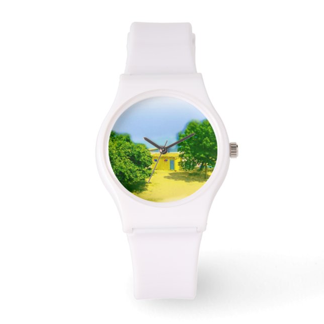 Lakeshores van Chicago Beach Horloge (Voorkant)
