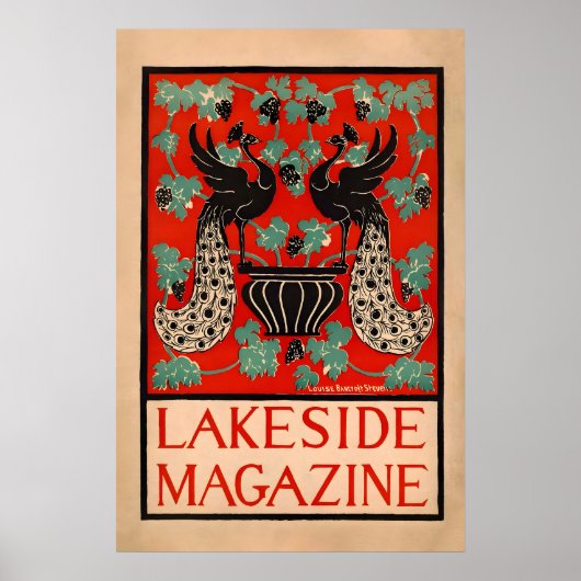 Lakeside 1890 POSTERPRINT A1 Vintage Amerikaans Poster (Voorkant)