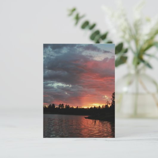 Lakeside, AZ Sunset Briefkaart (Staand voorkant)
